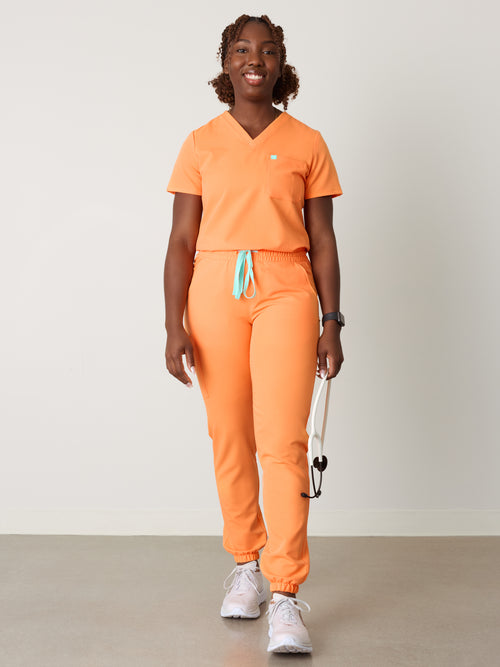 ROSIE RE-GARDE™ - NECTARINE - Jogger Scrub Pants - SILVADUR™