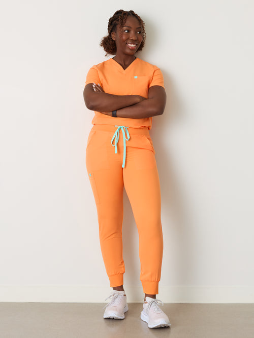 DEMI RE-GARDE™ - NECTARINE - Jogger Scrub Pants - SILVADUR™