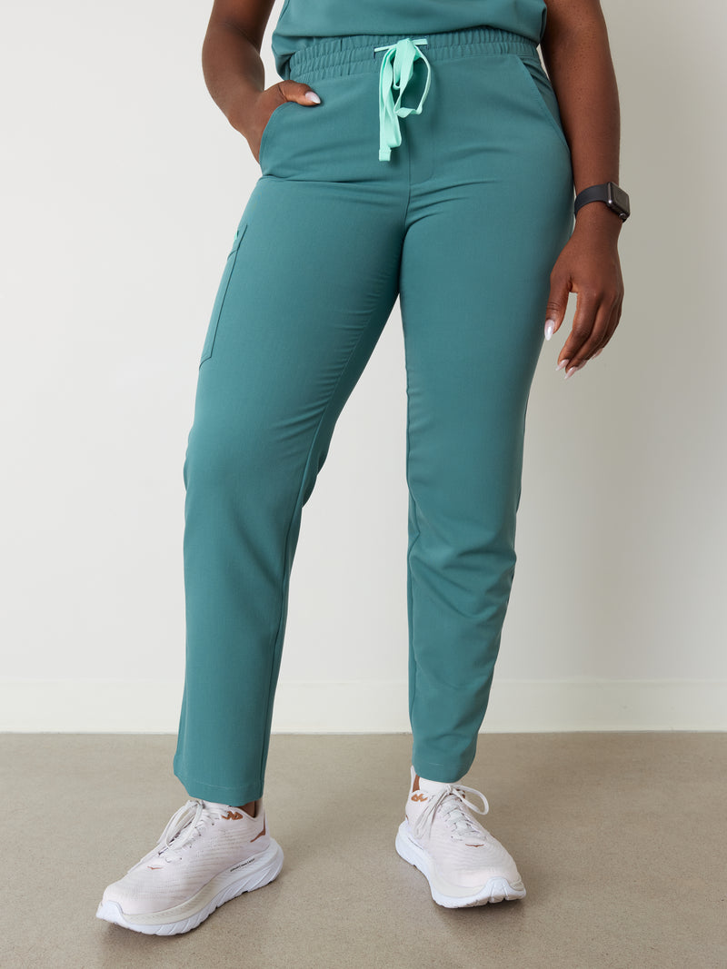 JULIETA RE-GARDE™ - LAGOON BLUE - Straight Cut Scrub Pants - SILVADUR™