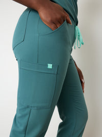 JULIETA RE-GARDE™ - LAGOON BLUE - Straight Cut Scrub Pants - SILVADUR™