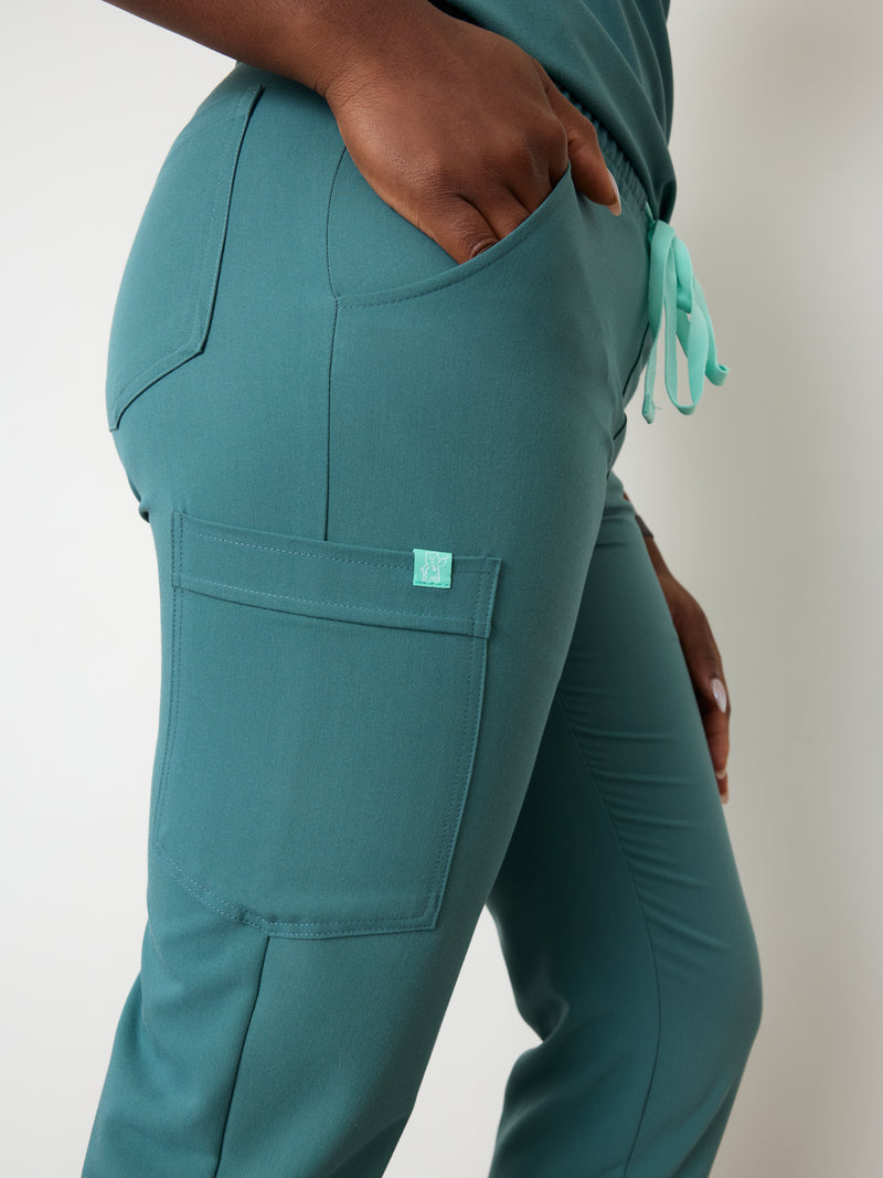 JULIETA RE-GARDE™ - LAGOON BLUE - Straight Cut Scrub Pants - SILVADUR™