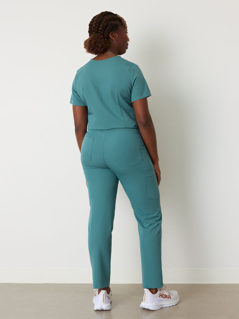 JULIETA RE-GARDE™ - LAGOON BLUE - Straight Cut Scrub Pants - SILVADUR™