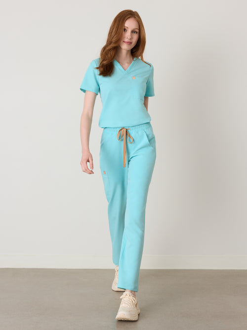 JULIETA RE-GARDE™ - OCEAN TIDE - Straight Cut Scrub Pants - SILVADUR™