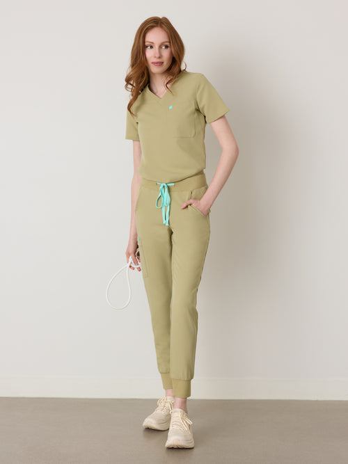 DEMI RE-GARDE™ - SAGE - Jogger Scrub Pants - SILVADUR™