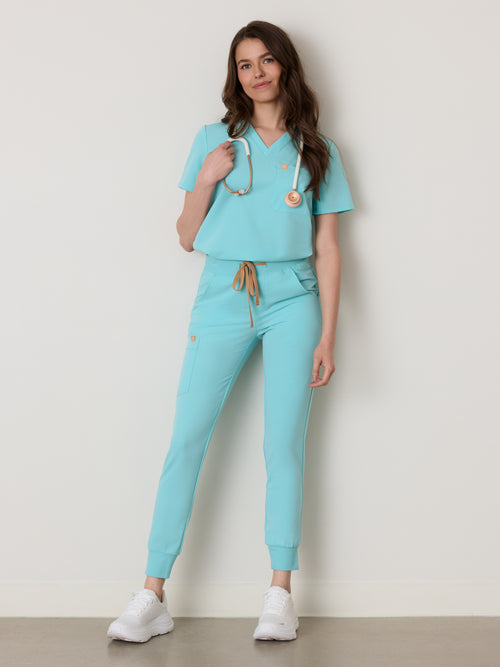 DEMI RE-GARDE™ - OCEAN TIDE - Jogger Scrub Pants - SILVADUR™