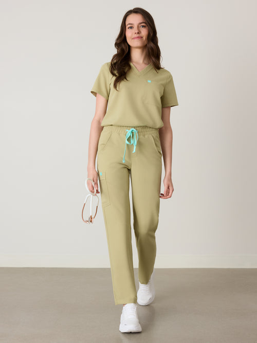 JULIETA RE-GARDE™ - SAGE - Straight Cut Scrub Pants - SILVADUR™