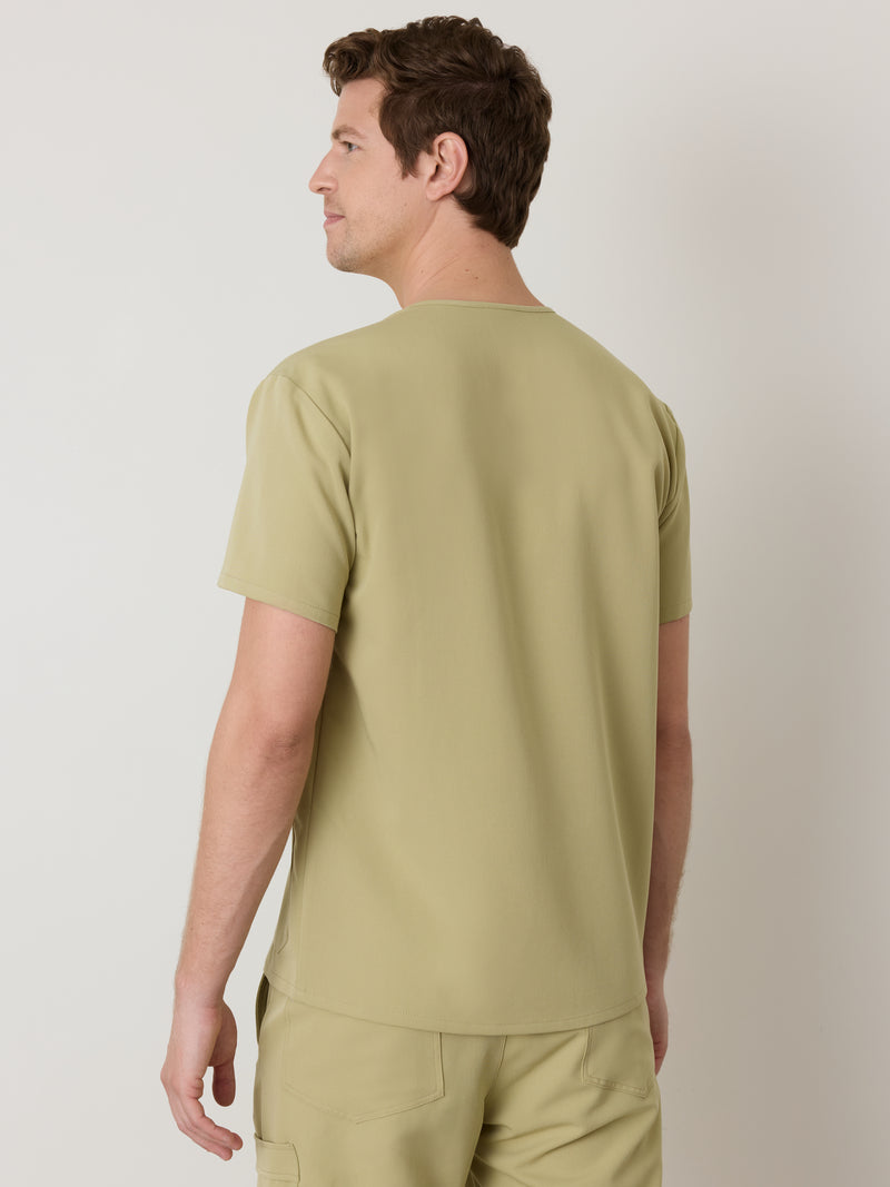 ZACK RE-GARDE™ - SAGE - Three Pockets Men's Scrub Top - SILVADUR™