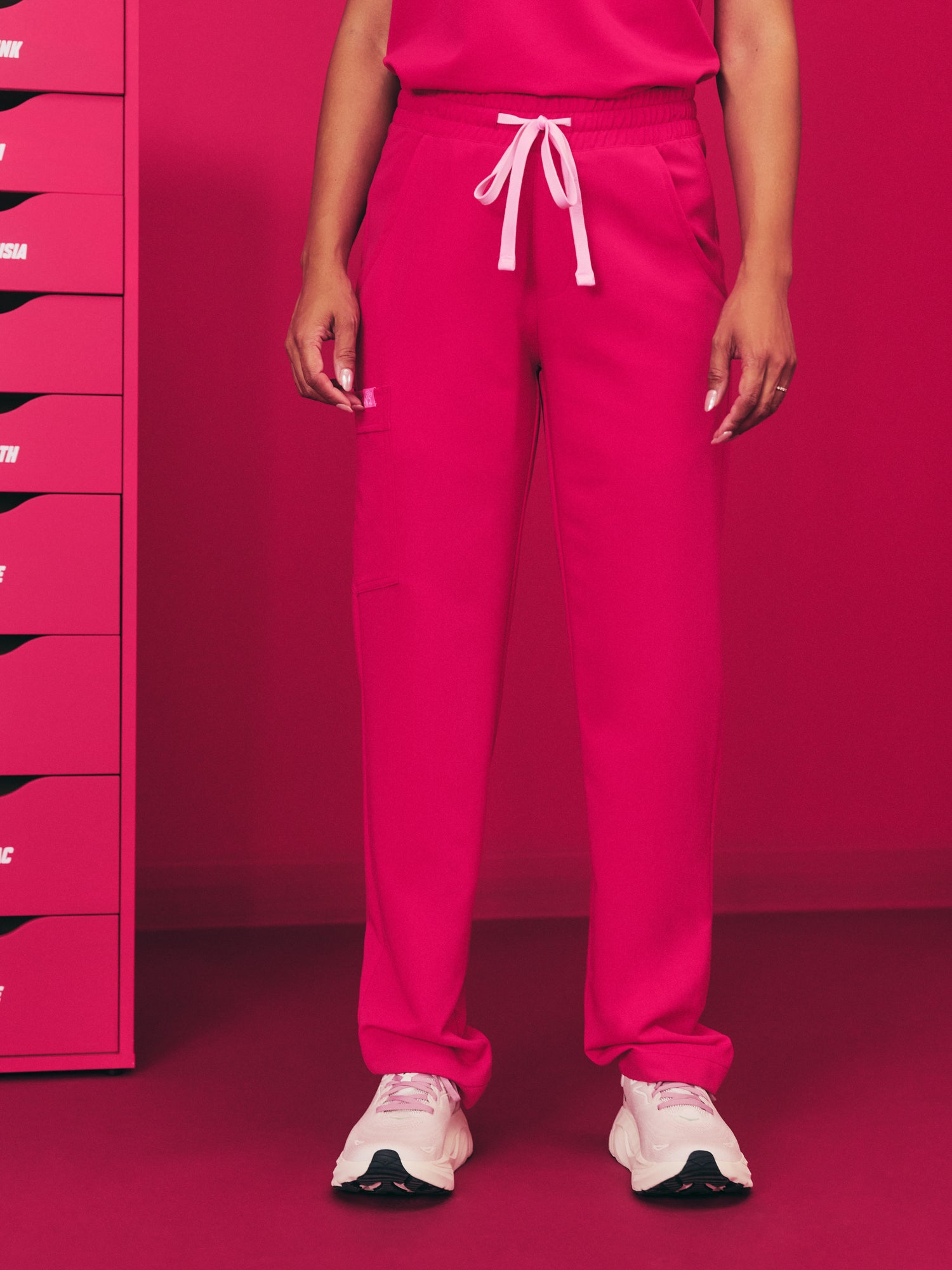 JULIETA RE-GARDE™ - VIBRANT FUCHSIA - Straight Cut Scrub Pants - SILVADUR™