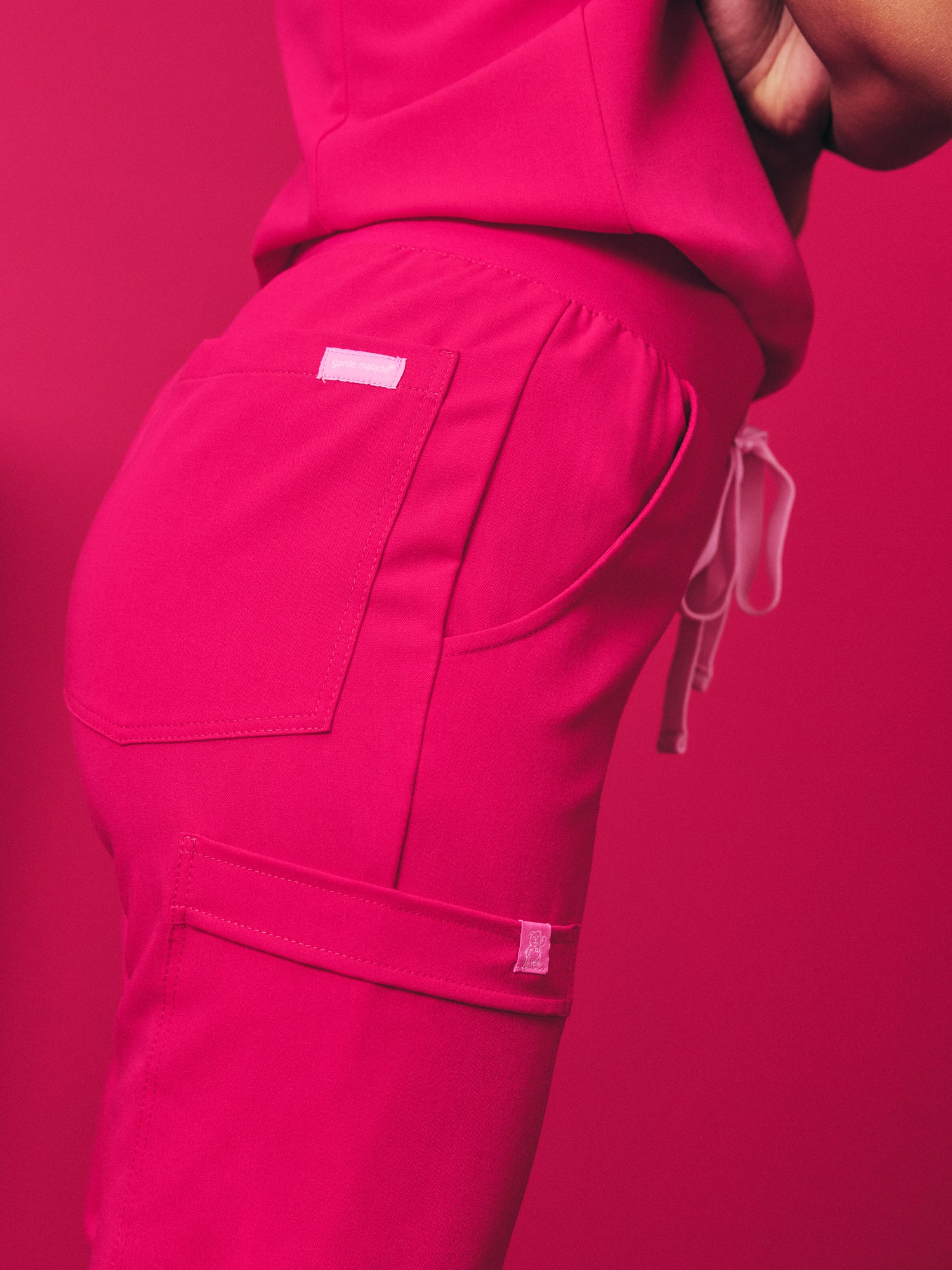 DEMI RE-GARDE™ - VIBRANT FUCHSIA - Jogger Scrub Pants - SILVADUR™