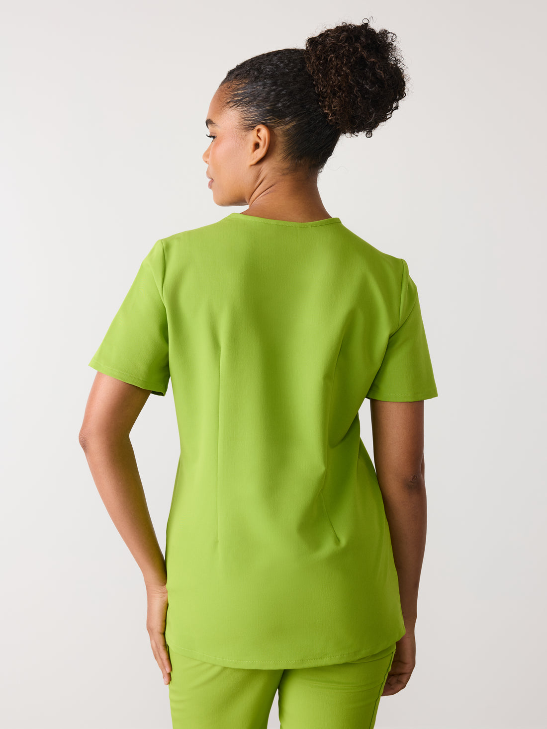 GABRIELLE RE-GARDE™ - GRUMPY GREEN - One Pocket Scrub Top - SILVADUR™ - Final Sale