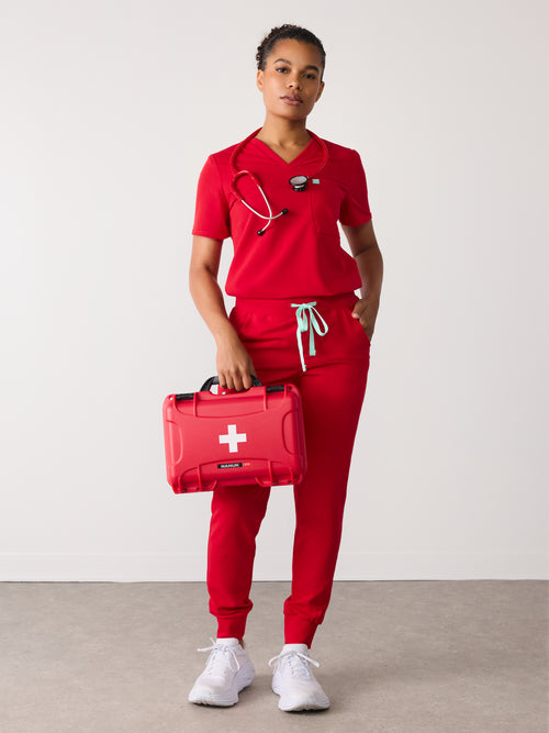 DEMI RE-GARDE™ - CANDY CANE - Jogger Scrub Pants - SILVADUR™