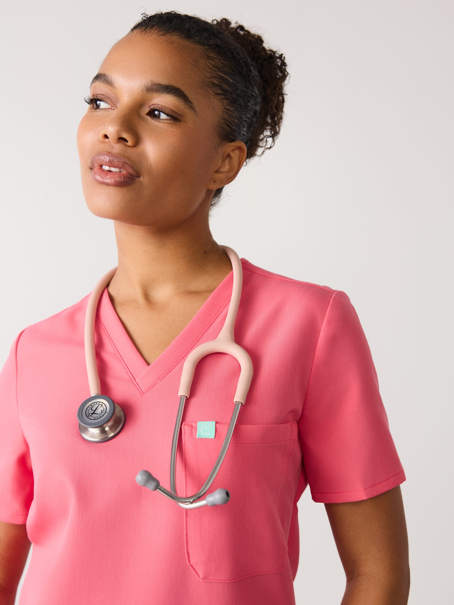 GABRIELLE RE-GARDE™ - WARM EMBER - One Pocket Scrub Top - SILVADUR™ - Final Sale