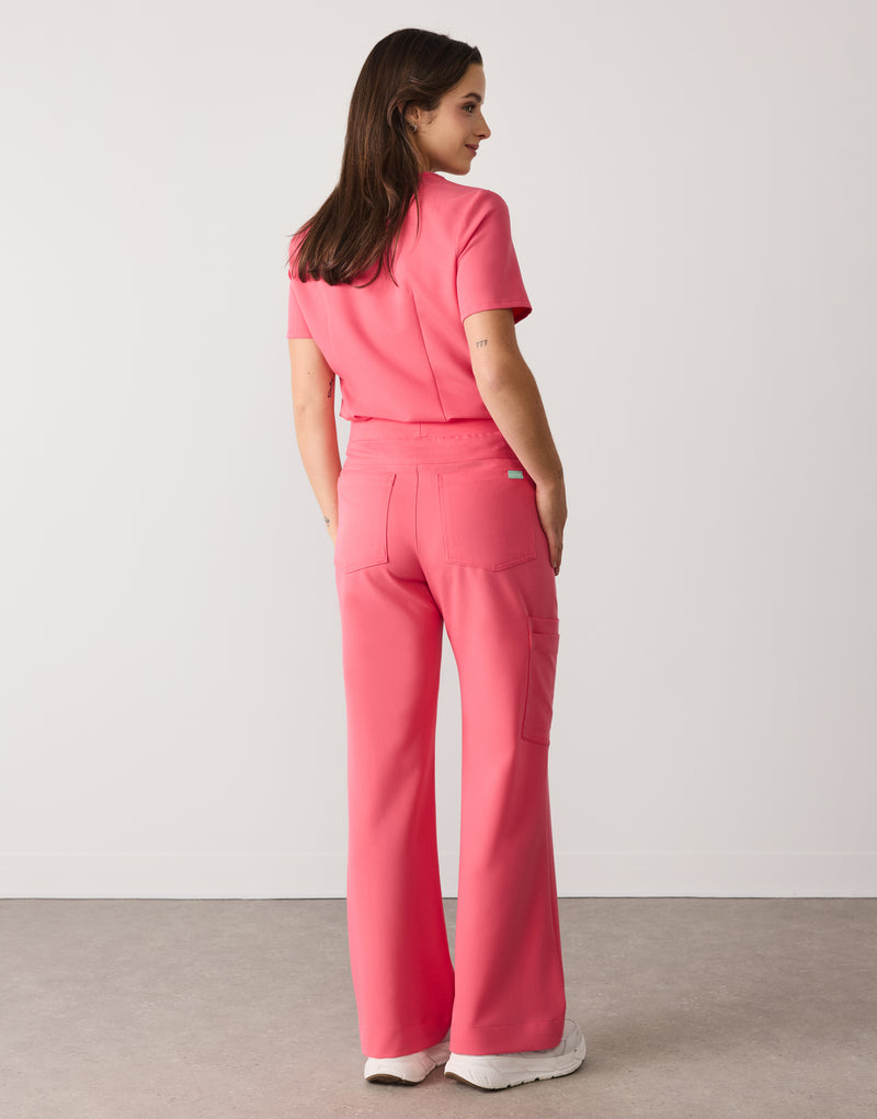 MILA RE-GARDE™ - WARM EMBER - Wide Leg Scrub Pants - SILVADUR™