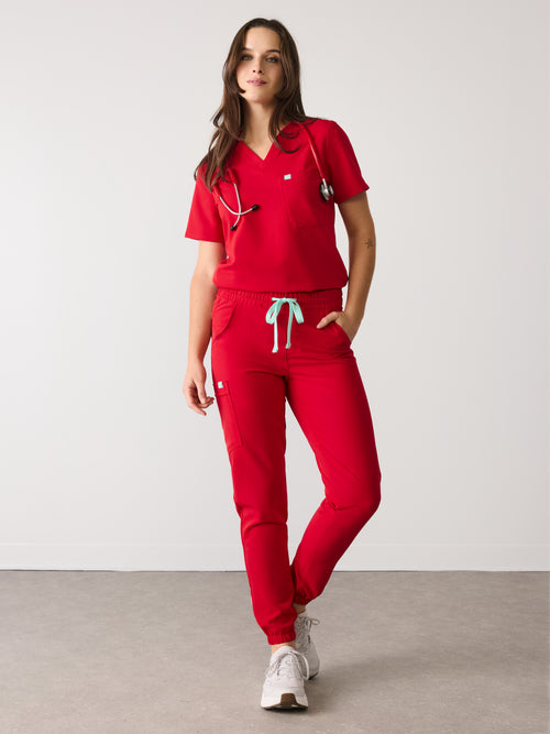 ROSIE RE-GARDE™ - CANDY CANE - Jogger Scrub Pants - SILVADUR™