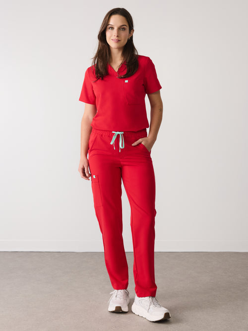 JULIETA RE-GARDE™ - CANDY CANE - Straight Cut Scrub Pants - SILVADUR™