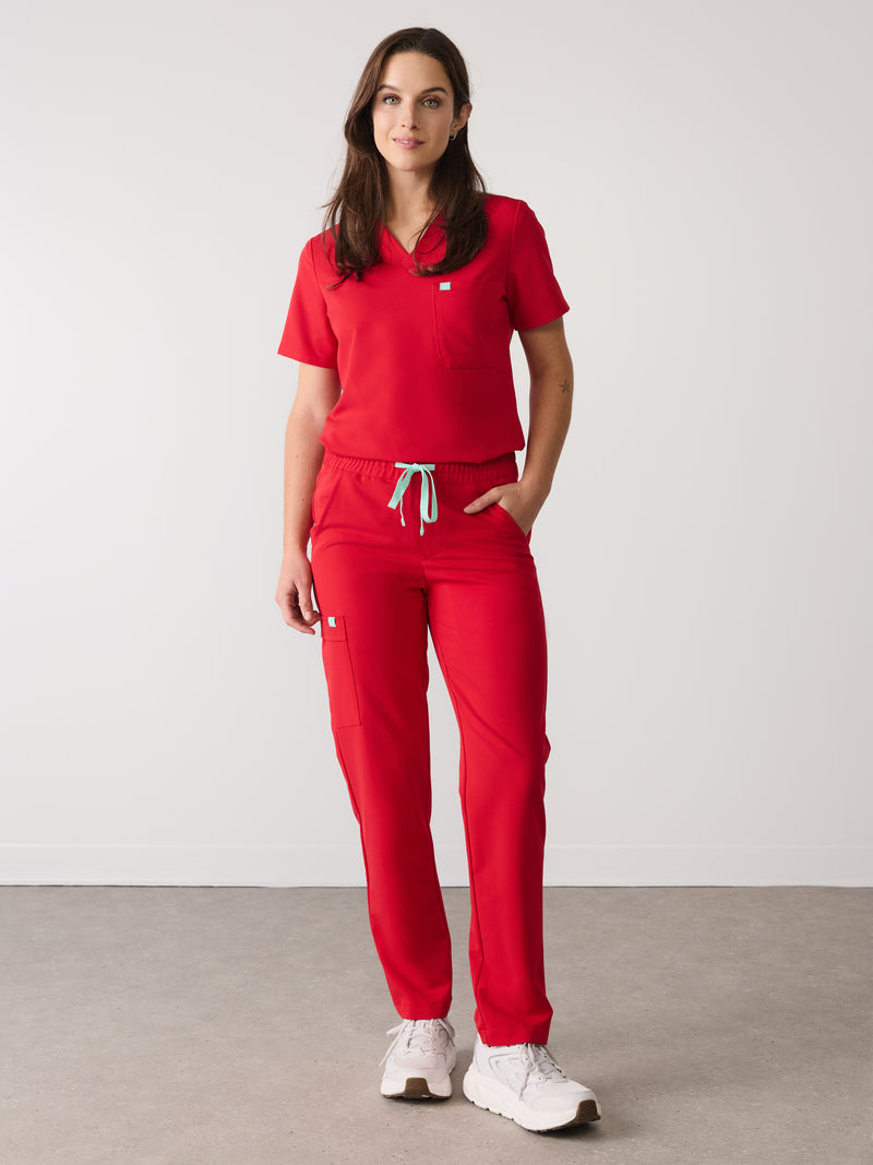 JULIETA RE-GARDE™ - CANDY CANE - Straight Cut Scrub Pants - SILVADUR™