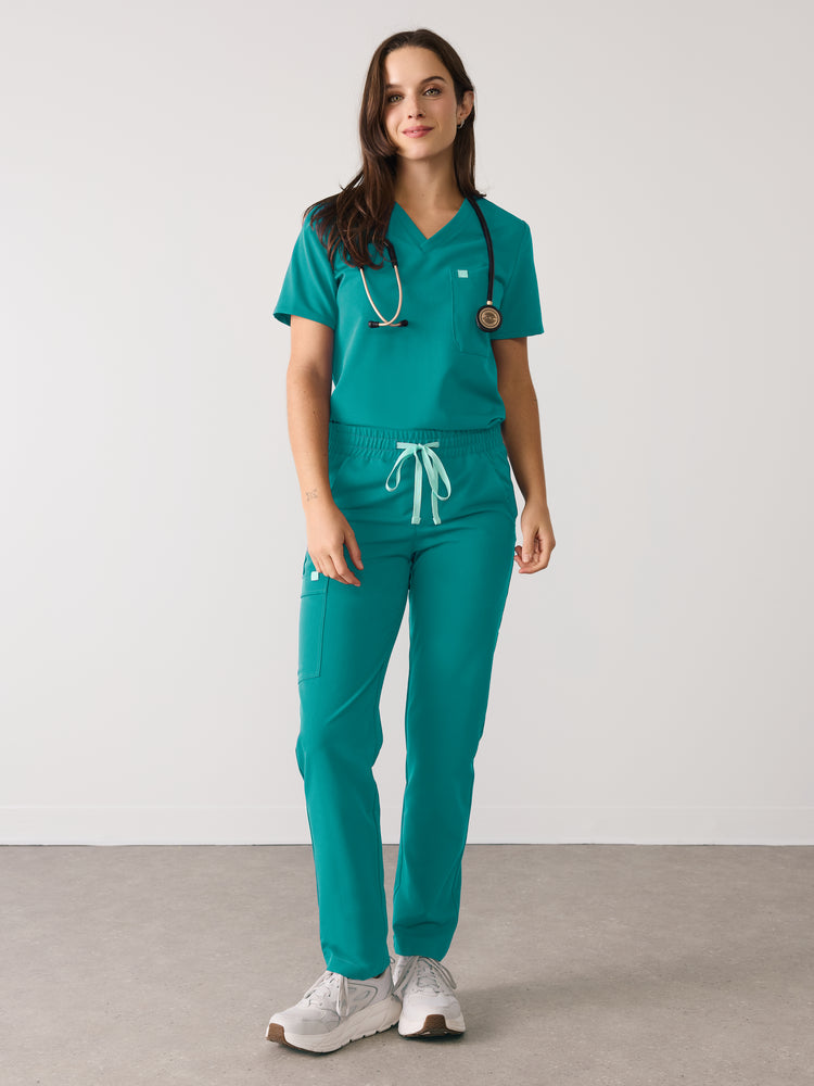 JULIETA RE-GARDE™ - ARCTIC MINT - Straight Cut Scrub Pants - SILVADUR™ - Final Sale