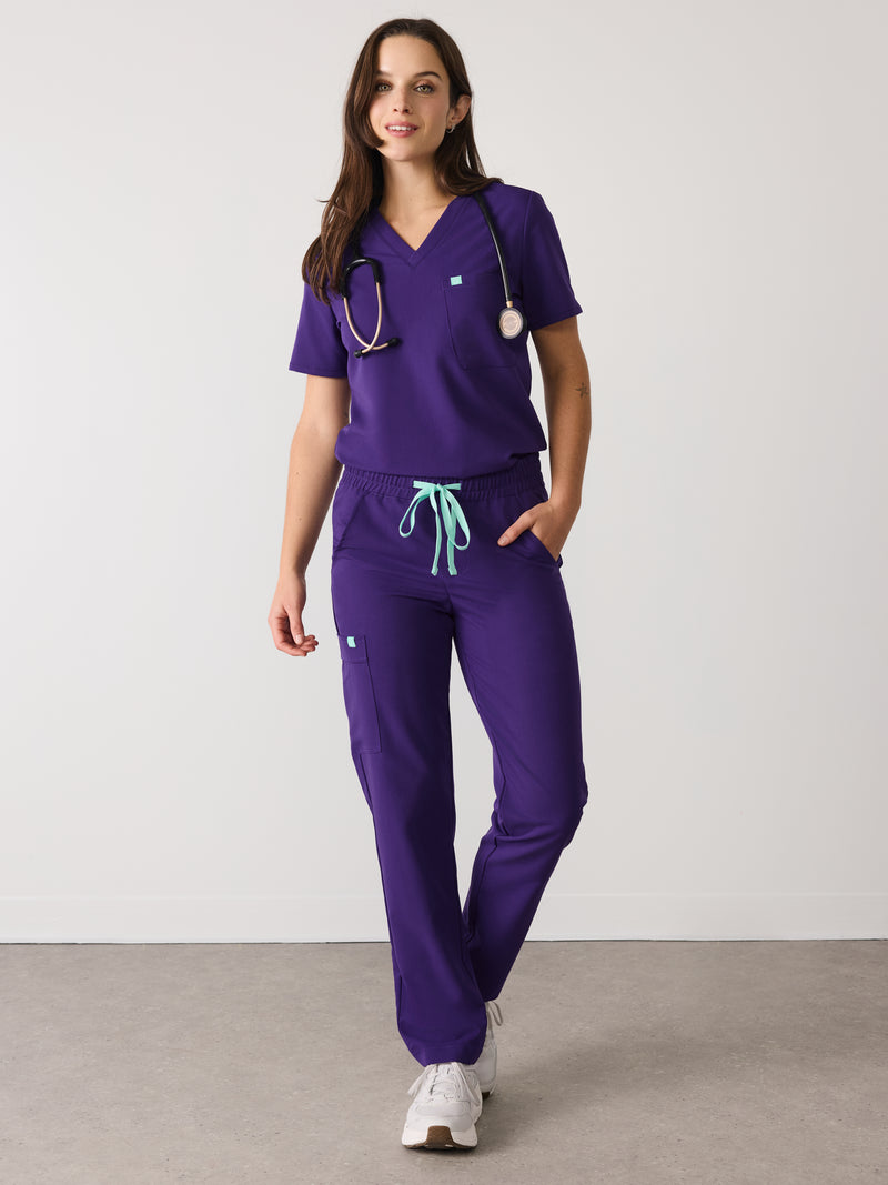 JULIETA RE-GARDE™ - MIDNIGHT VELVET - Straight Cut Scrub Pants - SILVADUR™