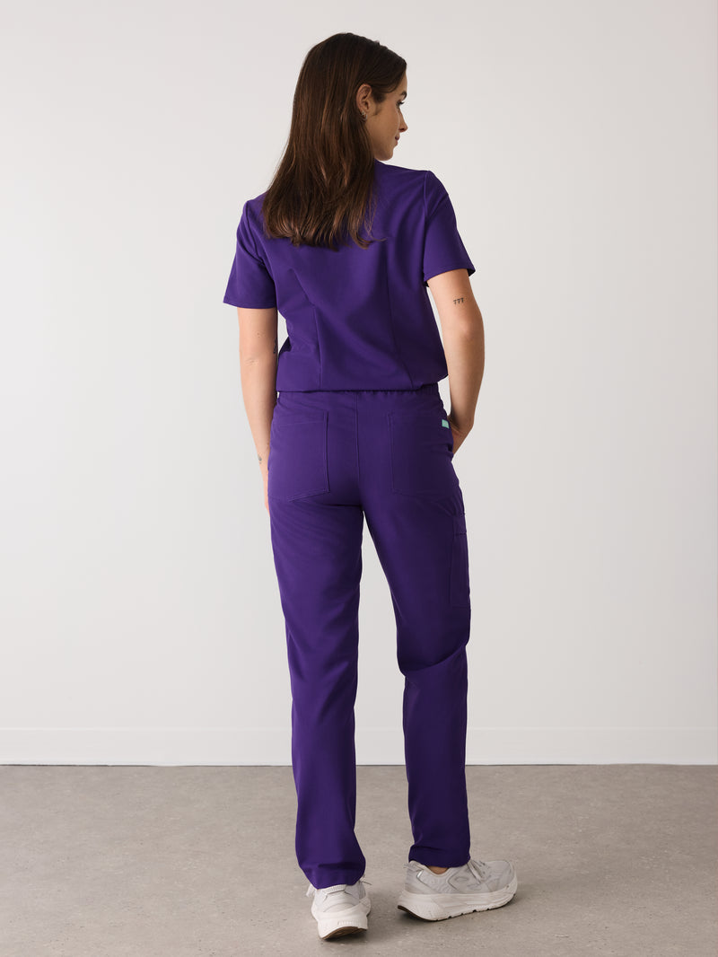 JULIETA RE-GARDE™ - MIDNIGHT VELVET - Straight Cut Scrub Pants - SILVADUR™