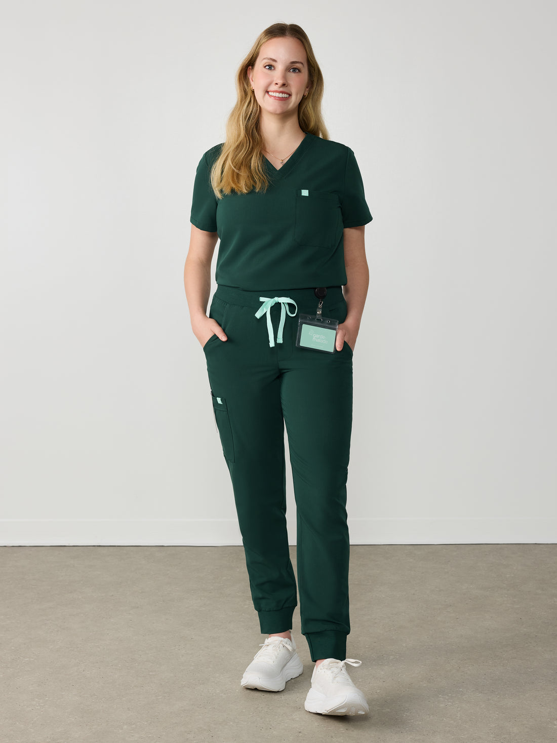DEMI RE-GARDE™ - FOREST GREEN - Jogger Scrub Pants - SILVADUR™