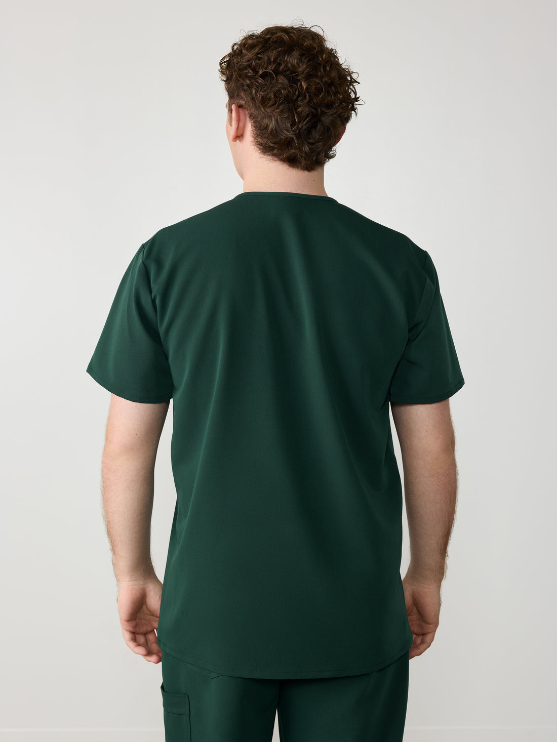 LOGAN RE-GARDE™ - FOREST GREEN - One Pocket Men's Scrub Top - SILVADUR™