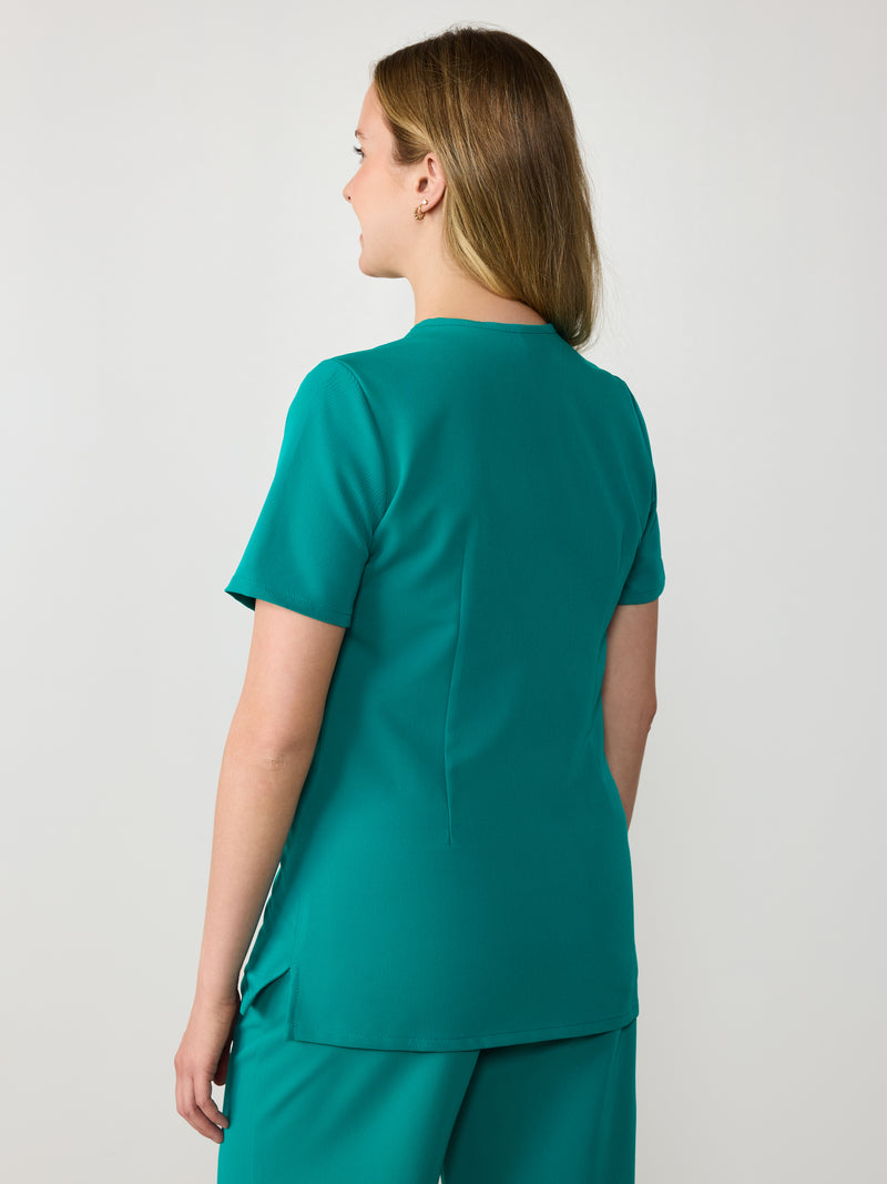 LIV RE-GARDE™ - ARCTIC MINT - Three Pockets Scrub Top - SILVADUR™