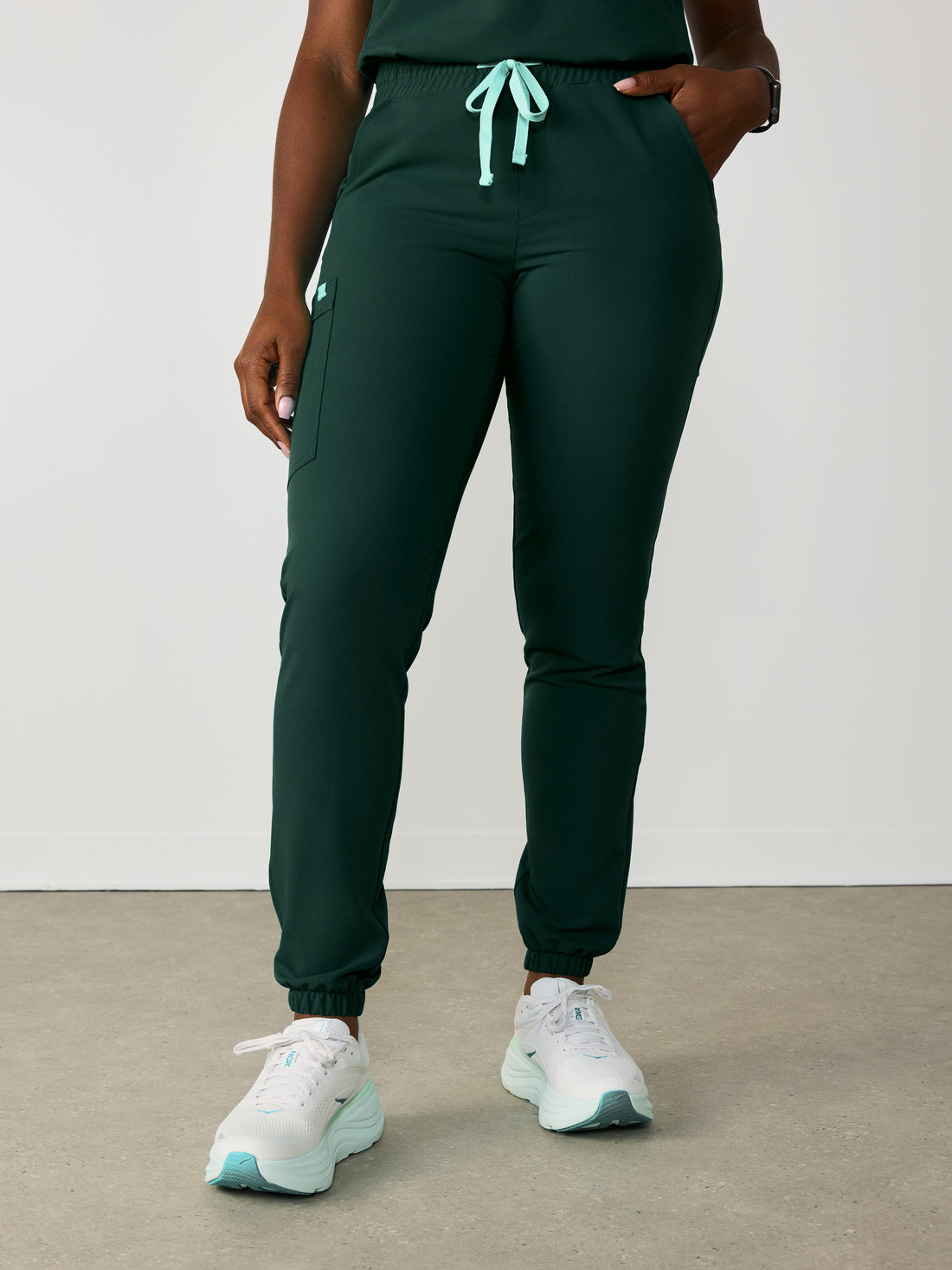 ROSIE RE-GARDE™ - FOREST GREEN - Jogger Scrub Pants - SILVADUR™