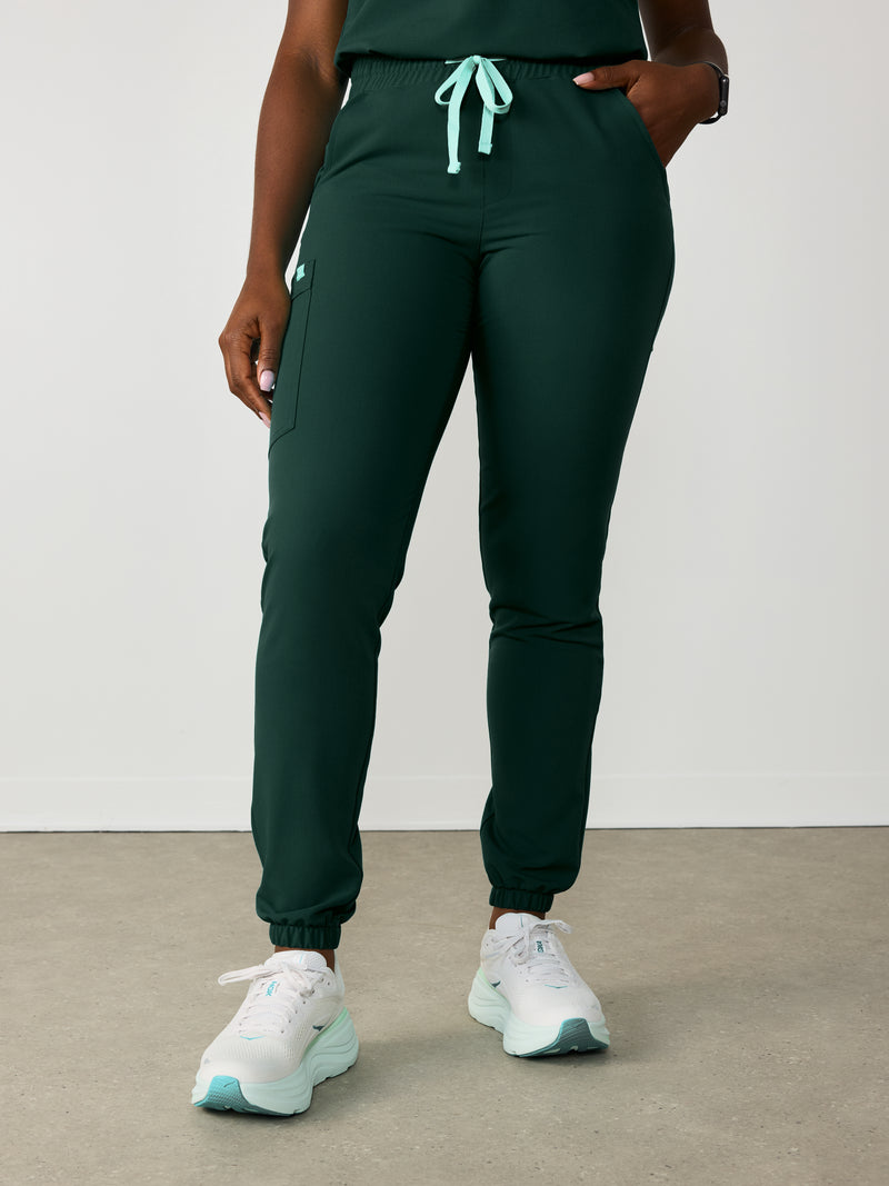 ROSIE RE-GARDE™ - FOREST GREEN - Jogger Scrub Pants - SILVADUR™