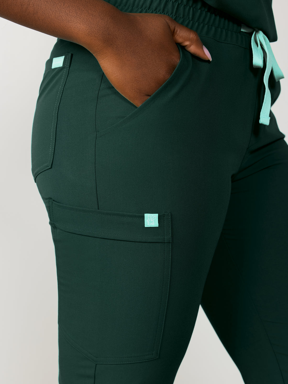 ROSIE RE-GARDE™ - FOREST GREEN - Jogger Scrub Pants - SILVADUR™