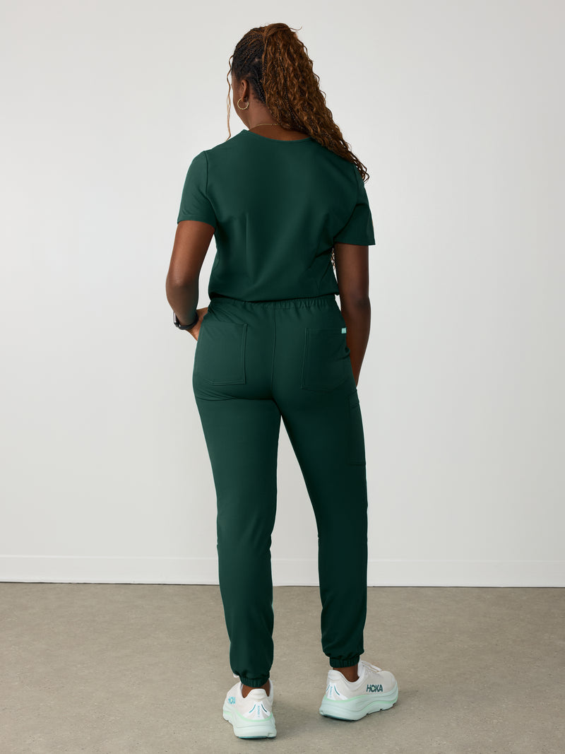 ROSIE RE-GARDE™ - FOREST GREEN - Jogger Scrub Pants - SILVADUR™