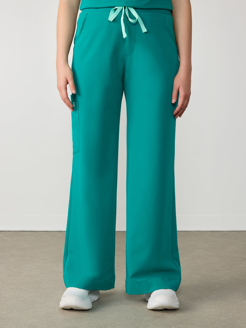 MILA RE-GARDE™ - ARCTIC MINT - Wide Leg Scrub Pants - SILVADUR™