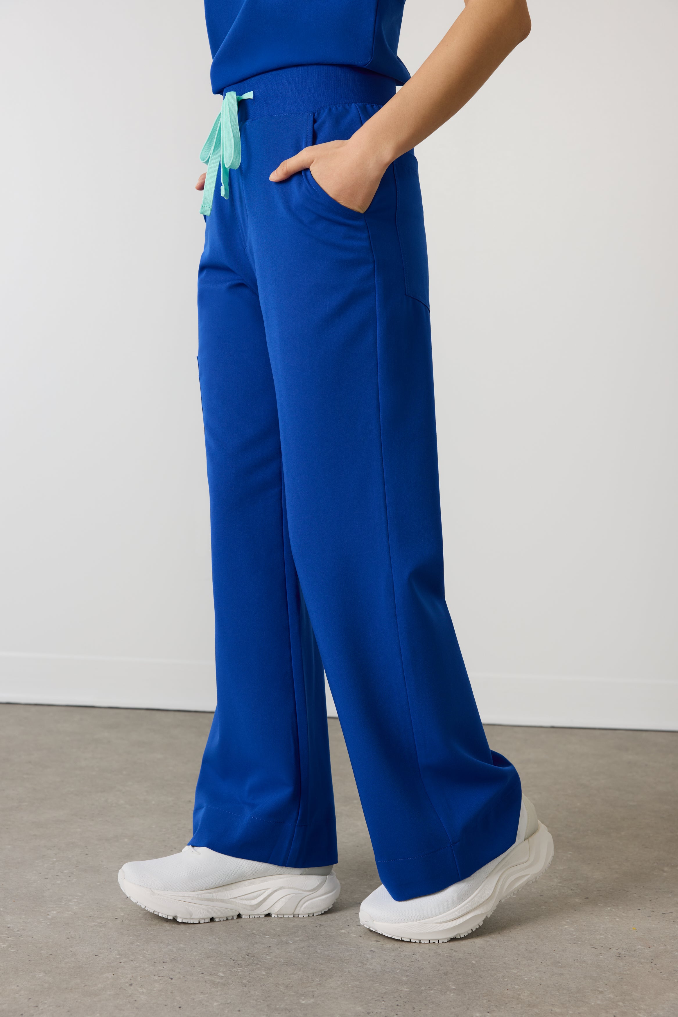 MILA RE-GARDE™ - ROYAL BLUE - Wide Leg Scrub Pants - SILVADUR™