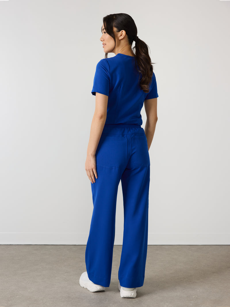 MILA RE-GARDE™ - ROYAL BLUE - Wide Leg Scrub Pants - SILVADUR™