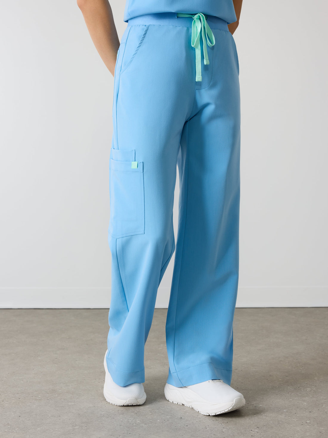 MILA RE-GARDE™ - CLASSIC BLUE - Wide Leg Scrub Pants - SILVADUR™