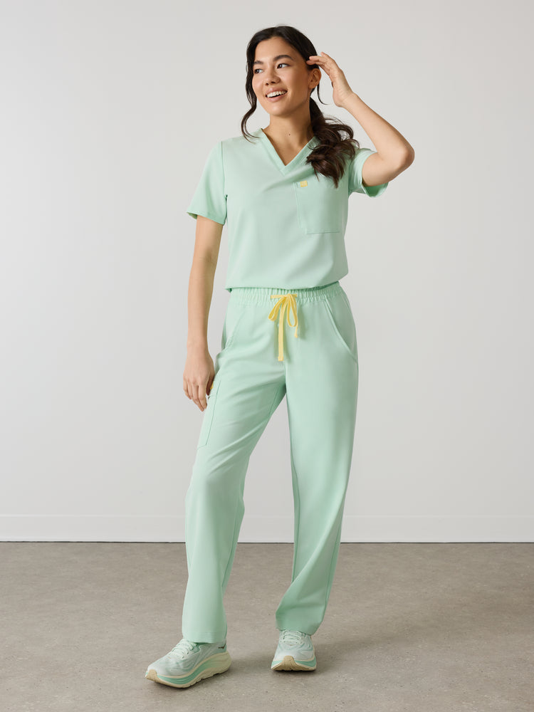 JULIETA RE-GARDE™ - MISTY MINT - Straight Cut Scrub Pants - SILVADUR™ - Final Sale