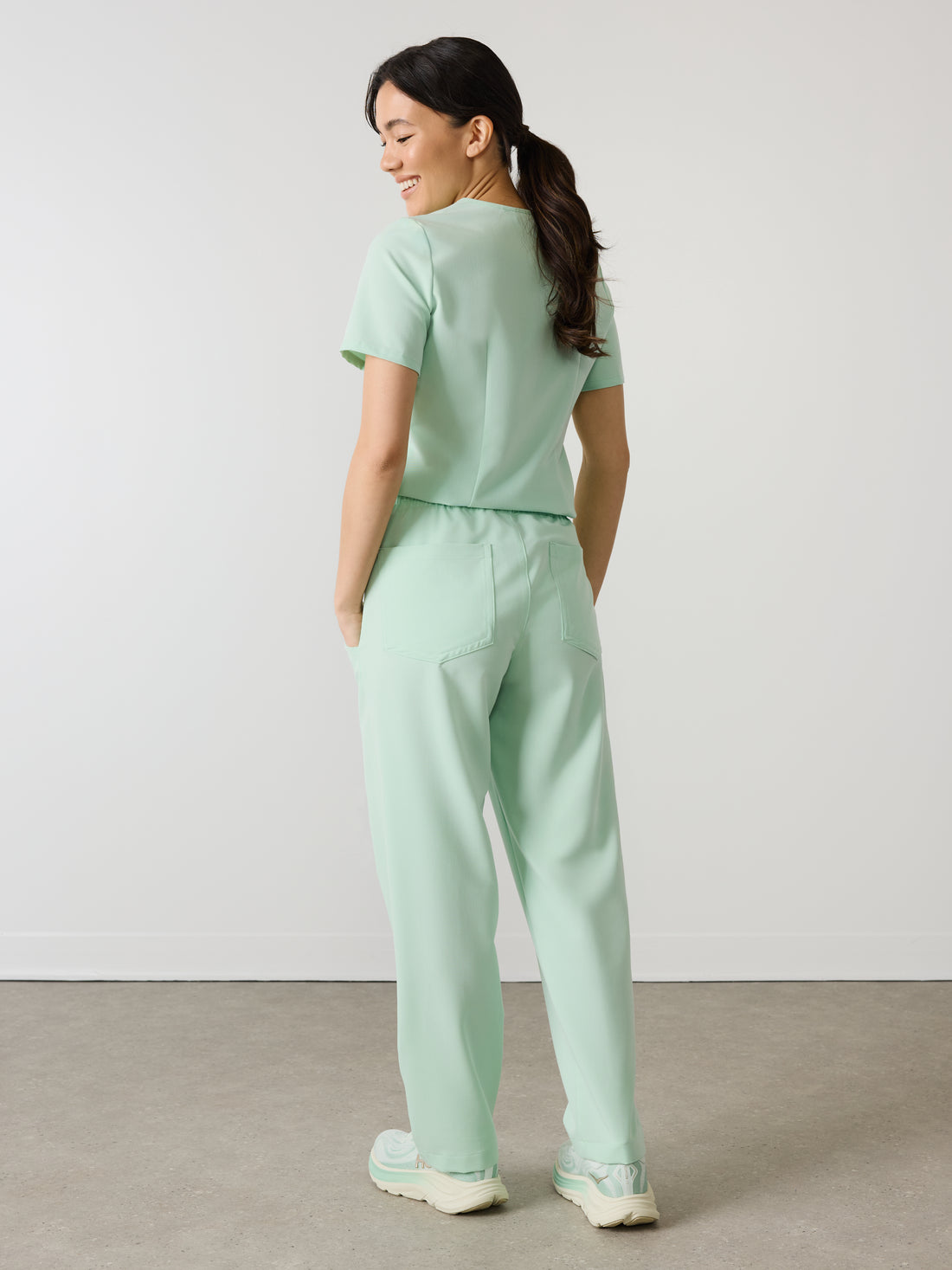 JULIETA RE-GARDE™ - MISTY MINT - Straight Cut Scrub Pants - SILVADUR™