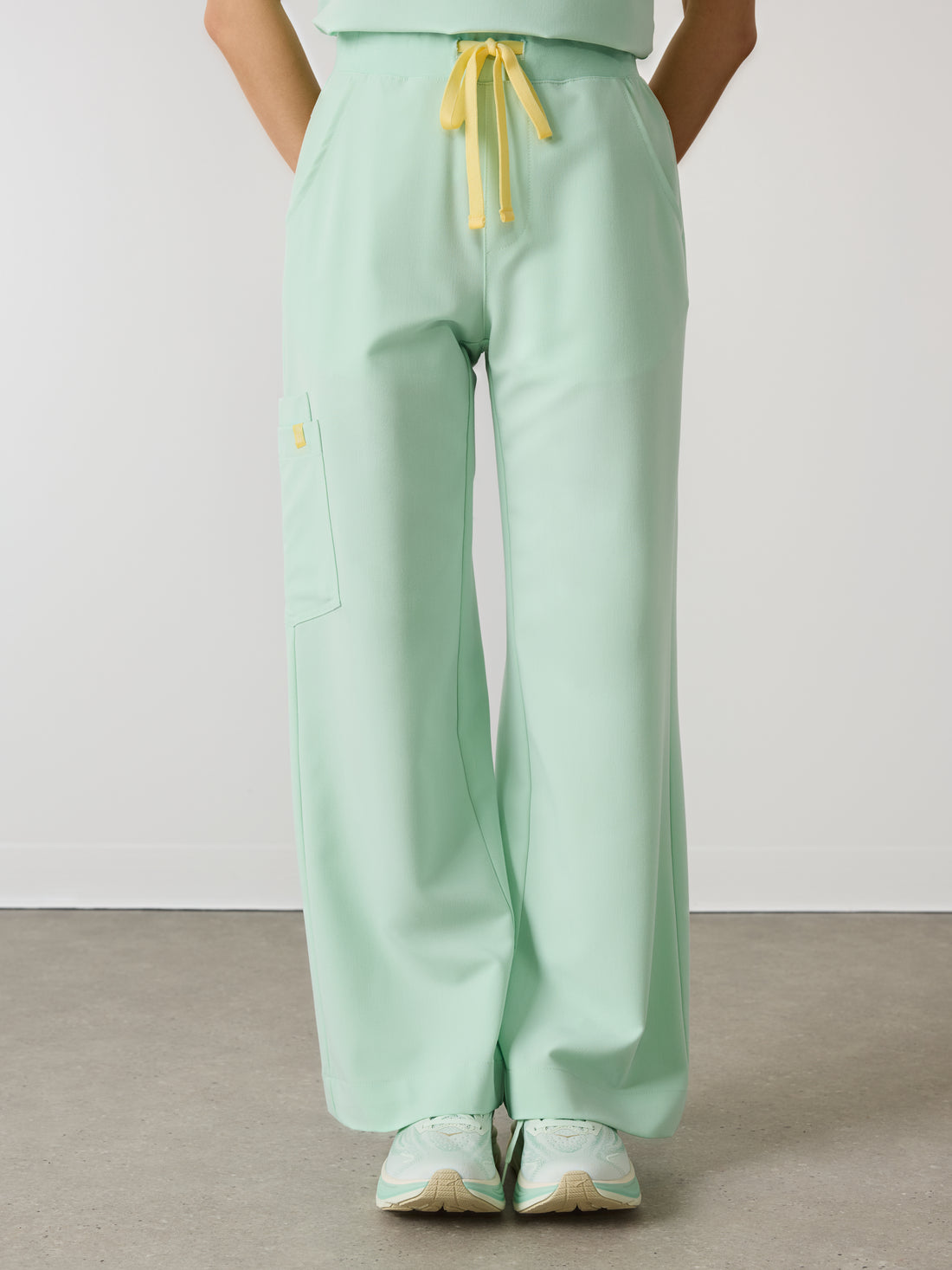 MILA RE-GARDE™ - MISTY MINT - Wide Leg Scrub Pants - SILVADUR™