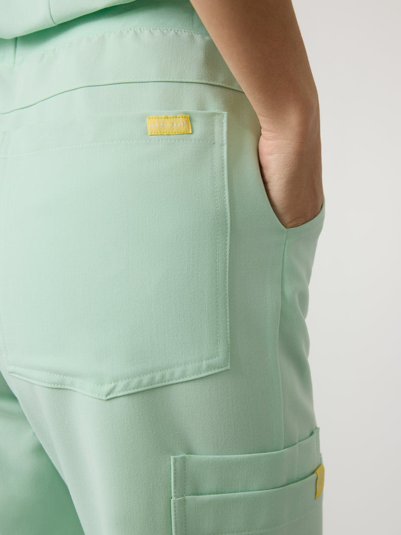 MILA RE-GARDE™ - MISTY MINT - Wide Leg Scrub Pants - SILVADUR™