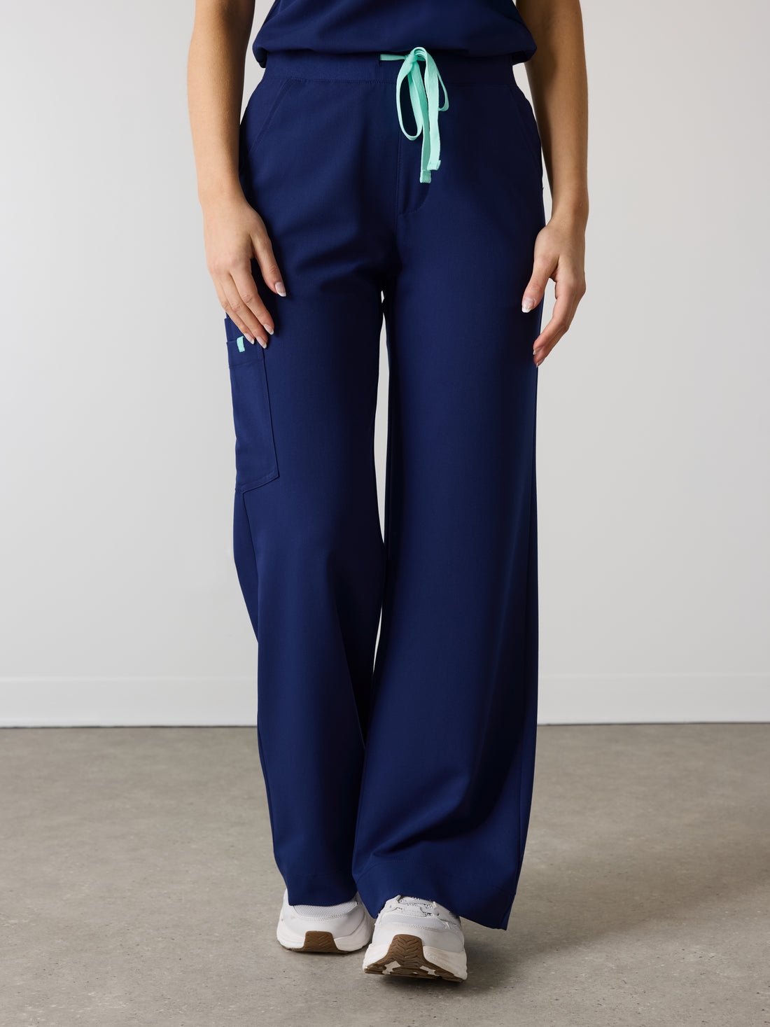 MILA RE-GARDE™ - MODERN NAVY - Wide Leg Scrub Pants - SILVADUR™