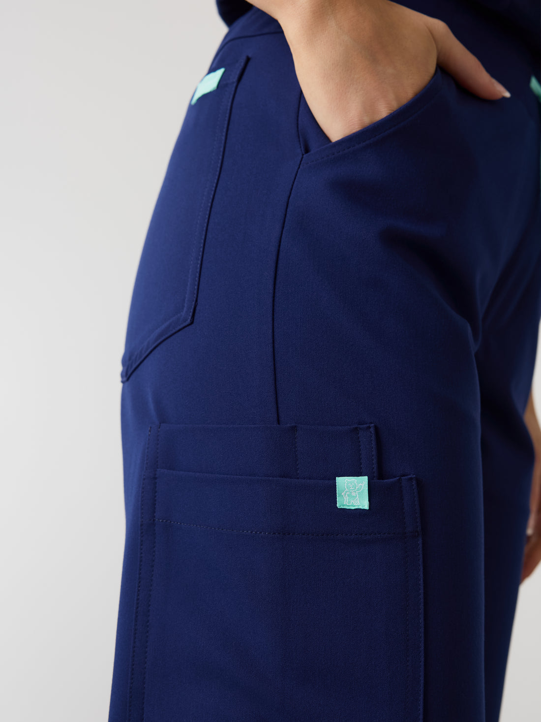 MILA RE-GARDE™ - MODERN NAVY - Wide Leg Scrub Pants - SILVADUR™