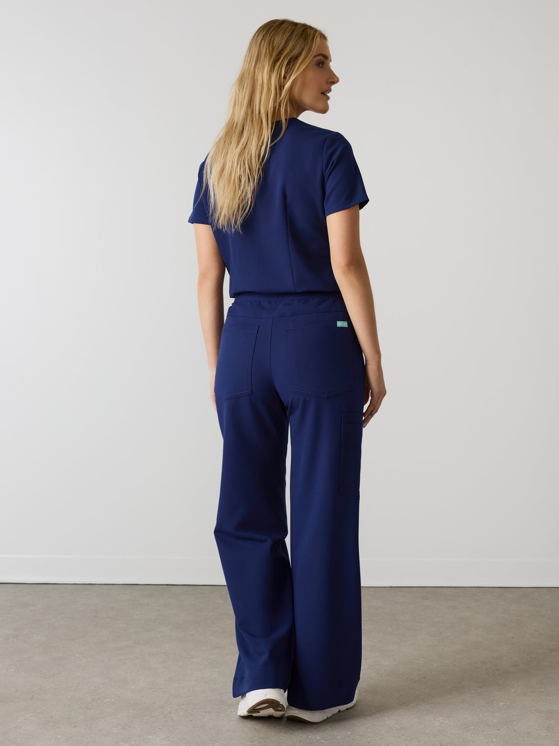MILA RE-GARDE™ - MODERN NAVY - Wide Leg Scrub Pants - SILVADUR™
