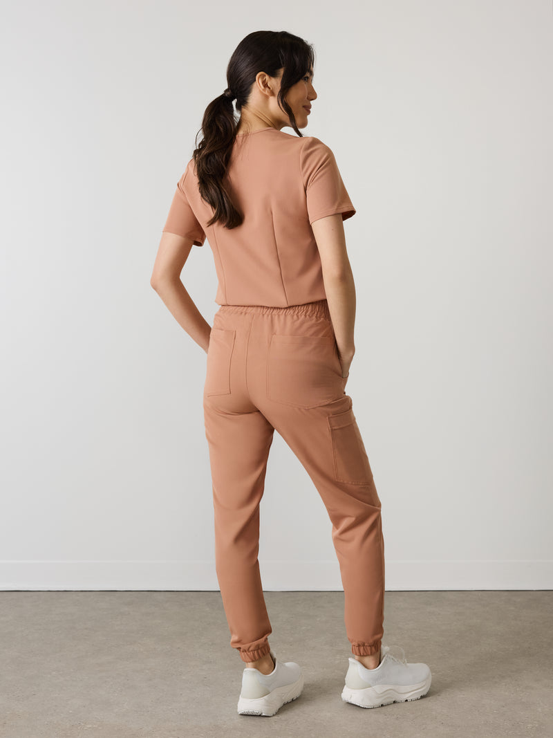 ROSIE RE-GARDE™ - MOCHA - Jogger Scrub Pants - SILVADUR™