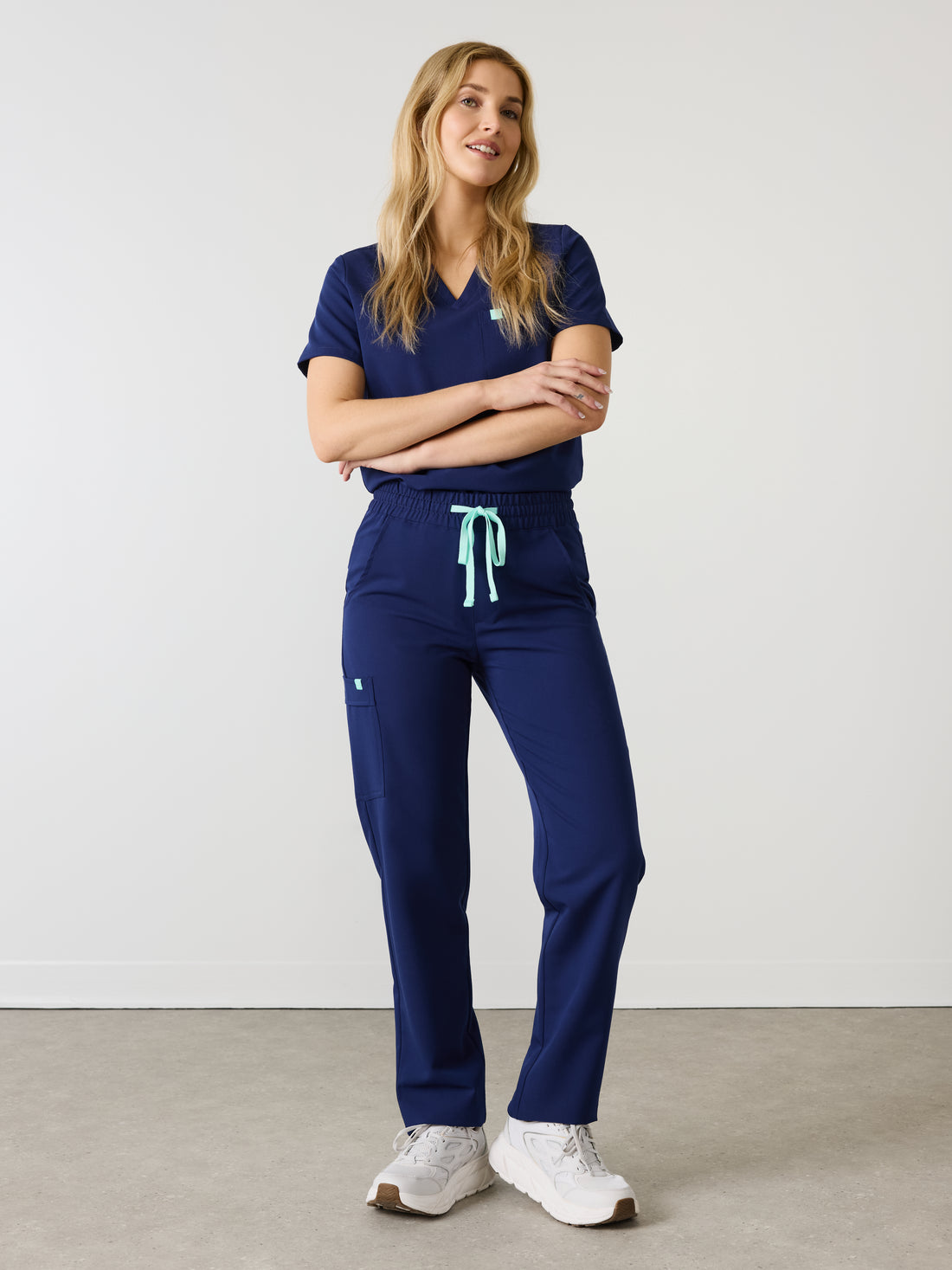 JULIETA RE-GARDE™ - MODERN NAVY - Straight Cut Scrub Pants - SILVADUR™