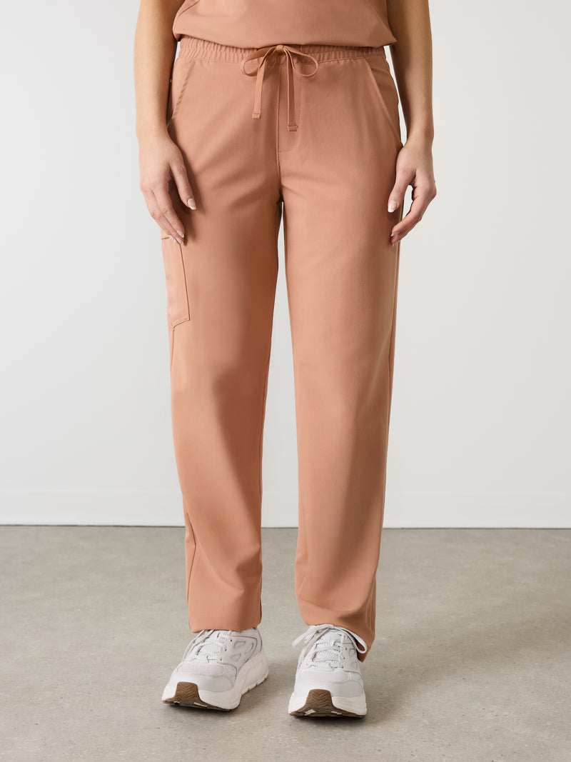 JULIETA RE-GARDE™ - MOCHA - Straight Cut Scrub Pants - SILVADUR™
