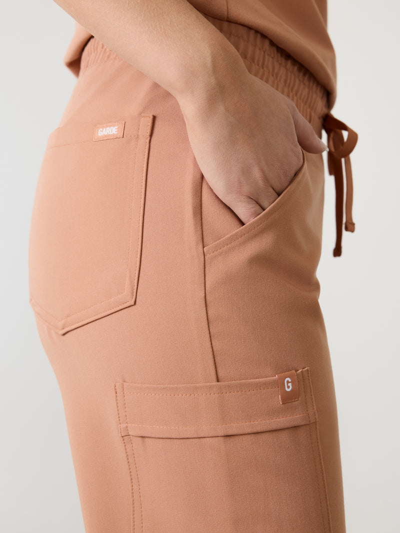 JULIETA RE-GARDE™ - MOCHA - Straight Cut Scrub Pants - SILVADUR™