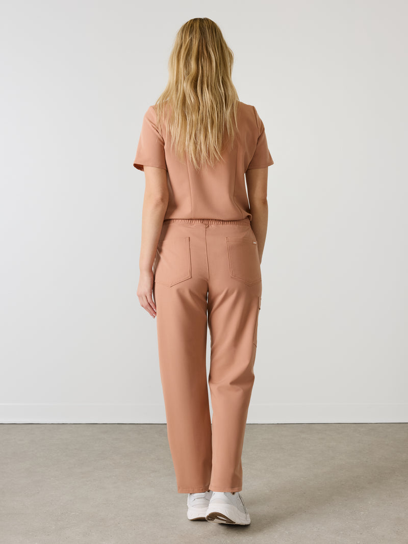 JULIETA RE-GARDE™ - MOCHA - Straight Cut Scrub Pants - SILVADUR™