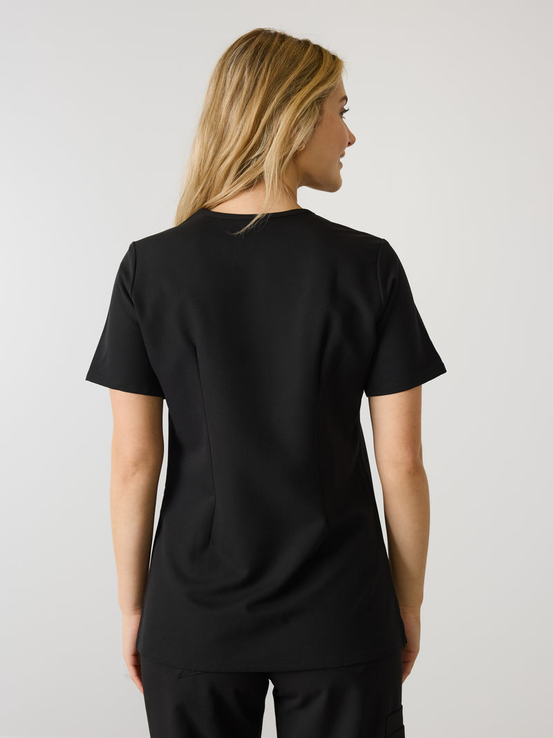 GABRIELLE RE-GARDE™ - NEGRO - Blusa médica de un bolsillo - SILVADUR™