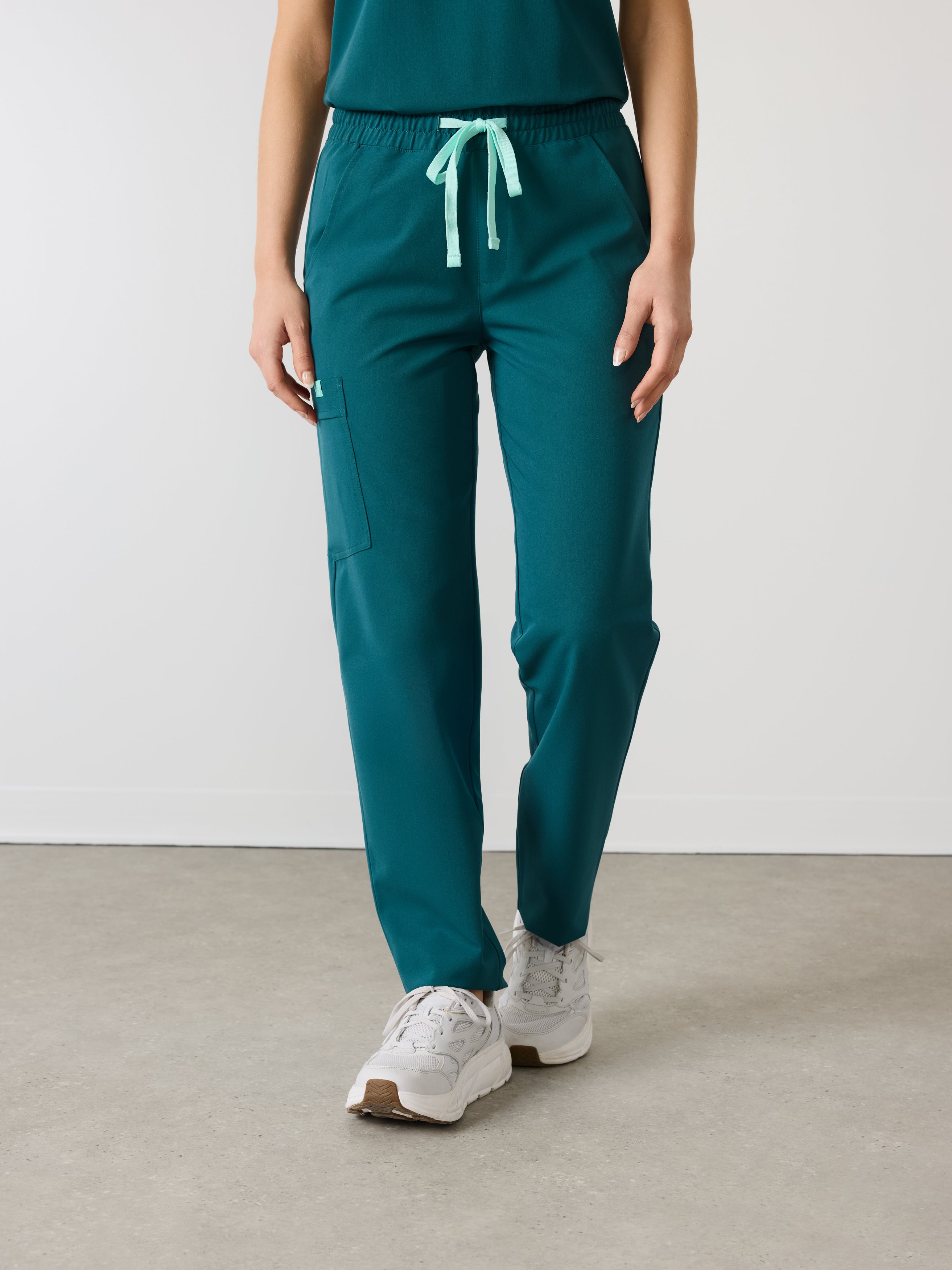 JULIETA RE-GARDE™ - TEAL - Straight Cut Scrub Pants - SILVADUR™