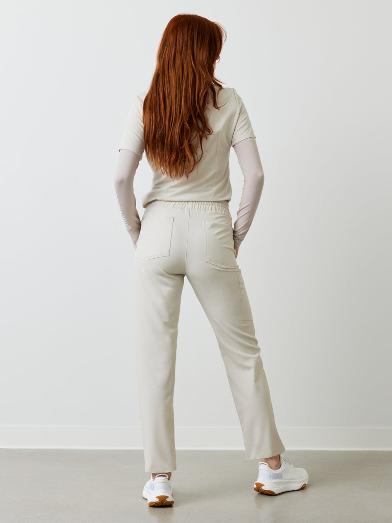 JULIETA RE-GARDE™ - BOHO BEIGE - Straight Cut Scrub Pants - FINAL SALE