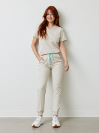 ROSIE RE-GARDE™ - BOHO BEIGE - Jogger Scrub Pants - FINAL SALE